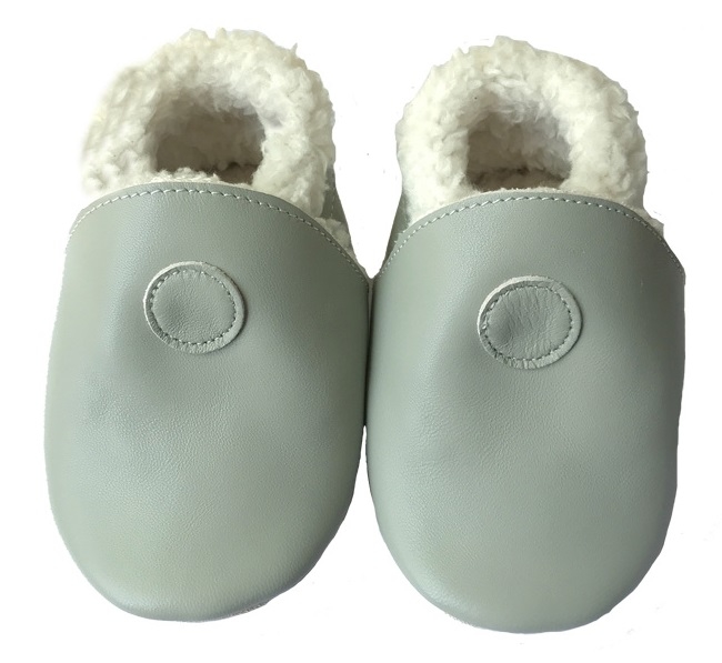 Hopi Hop zimní kožené capáčky šedé - vel.M