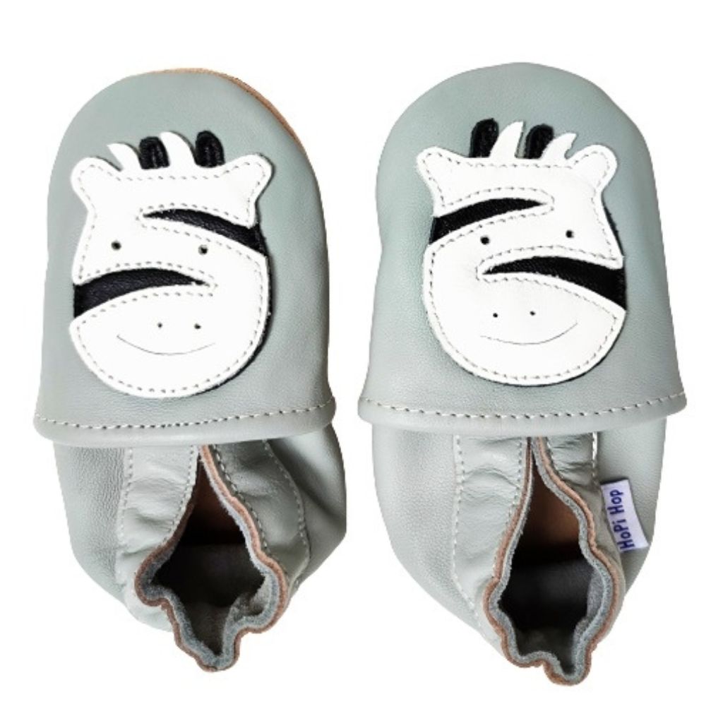 Hopi Hop Kožené capáčky Zebra - vel. M