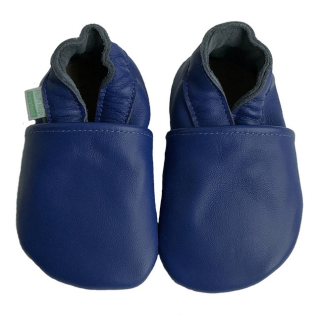 Hopi Hop Kožené capáčky barefootové - modré- vel. L